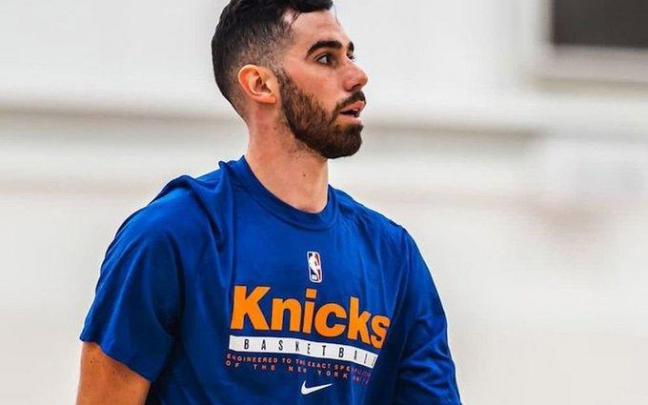 Vildoza, en un entrenamiento con los Knicks.