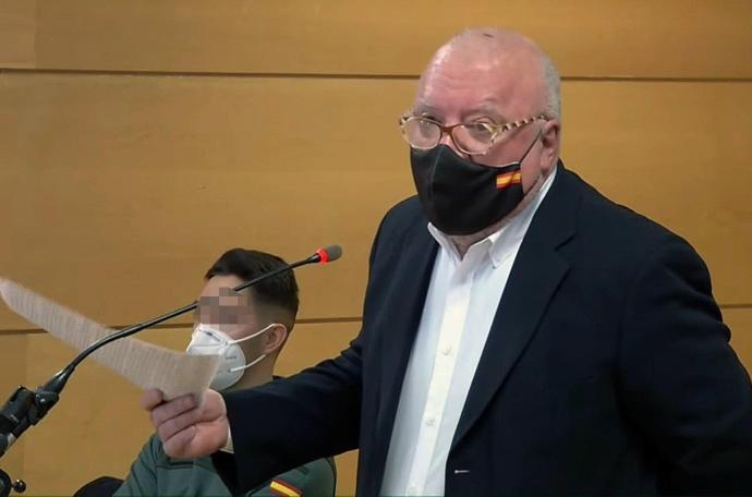 Villarejo, durante el juicio por calumnias al exdirector del Centro Nacional de Inteligencia, Félix Sanz Roldán