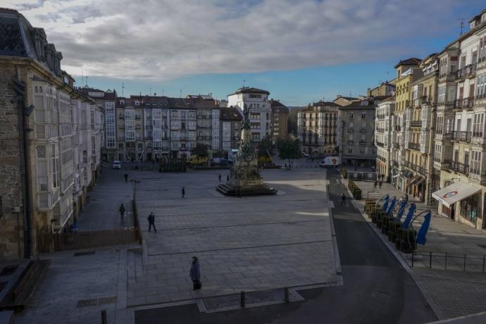 Plaza de la Virgen Blanca de Gasteiz.