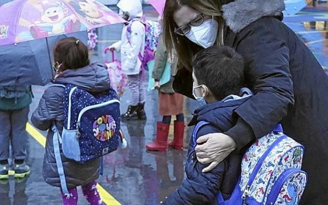 Primer día de vuelta al cole el pasado día 10. Foto: Oskar M. Bernal