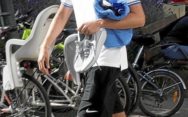 Pina, otro de los futbolistas más veteranos del plantel albiazul.