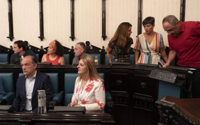 Grupos de la oposición, en el debate de este jueves Grupos de la oposición, en el debate de este jueves