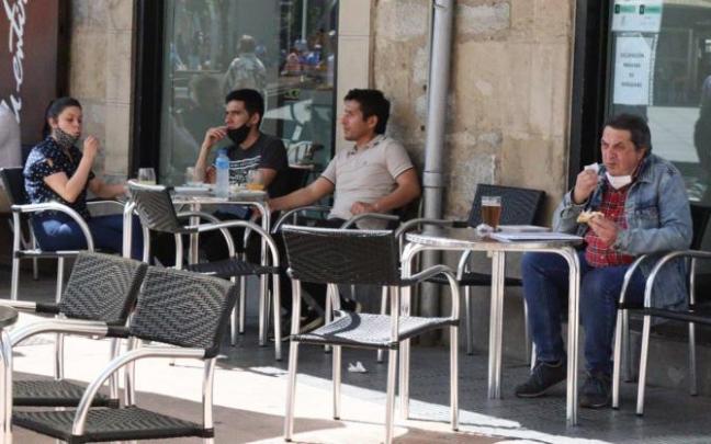 Una terraza en Vitoria