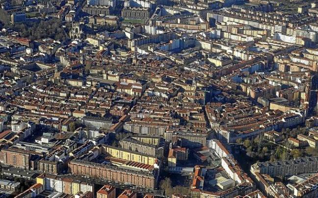 Vista aérea del centro de Vitoria. Foto: Alex Larretxi