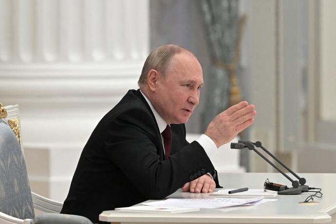 Putin preside una reunión extraordinaria del Consejo de Seguridad de Rusia.