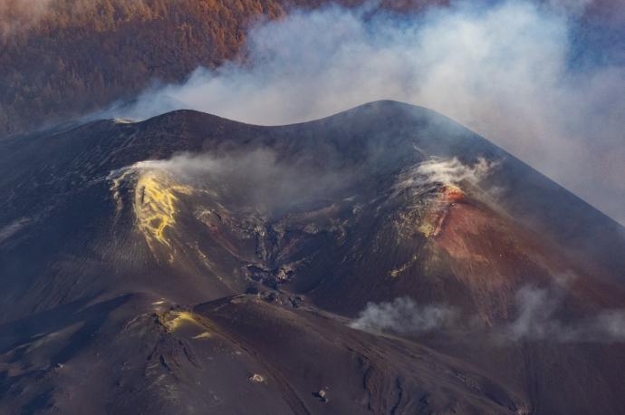 Imagen del volcán de Cumbre Vieja.