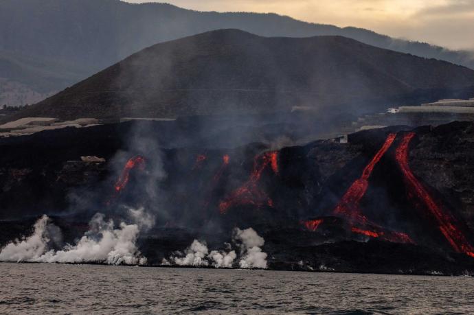 Coladas de lava del volcán Cumbre Vieja