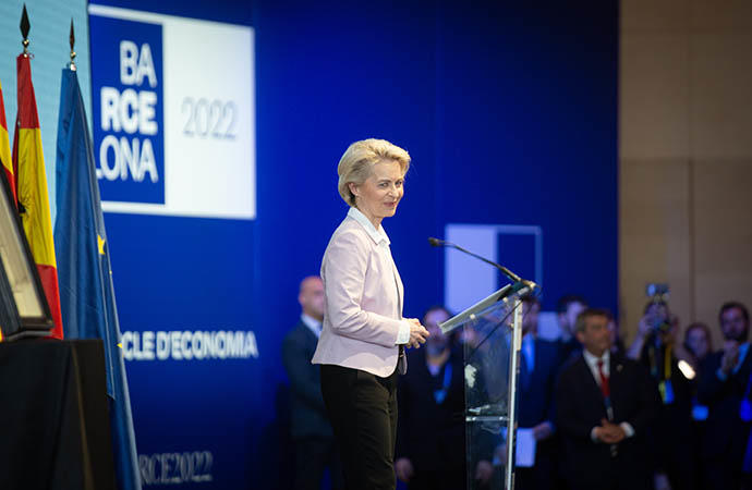 La presidenta de la CE, Ursula von der Leyen, en la jornada de clausura de la XXXVII Reunió Cercle d'Economia.