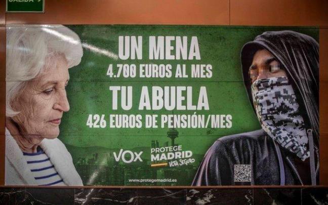 El cartel de VOX denunciado