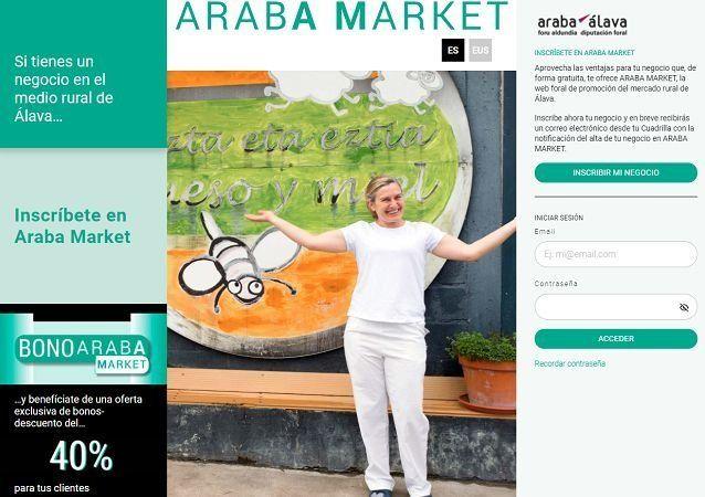 Página web de Araba Market.