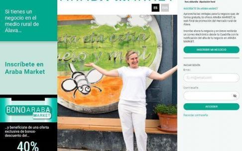 Página web de Araba Market.
