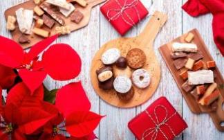 Una selección de dulces navideños.