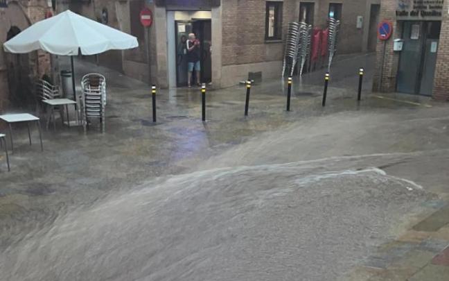 Efectos en Cascante de la tormenta que ha descargado sobre Tudela y la Ribera Efectos en Cascante de la tormenta que ha descargado sobre Tudela y la Ribera