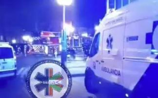 Unidades de emergencia en el lugar afectado.