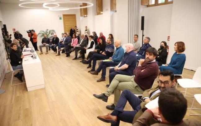 Chivite, durante la Conferencia de Diálogo entre el Gobierno foral y las entidades locales