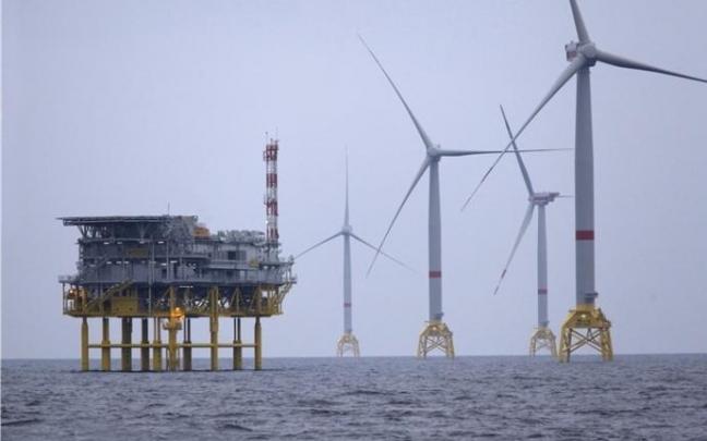 Vista de Wikinger, un parque de energía eólica marina de Iberdrola.