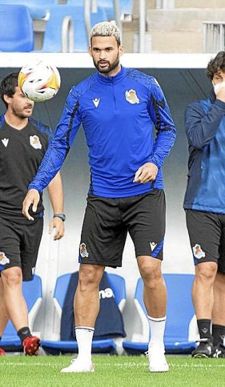 Willian José, en el entreno de ayer.
