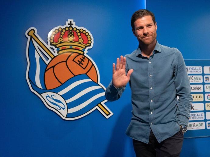 Xabi Alonso, en su última rueda de prensa en Zubieta