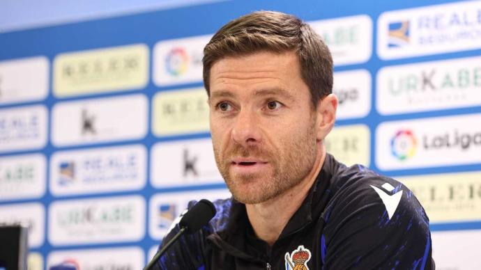 Xabi Alonso, en la rueda de prensa.