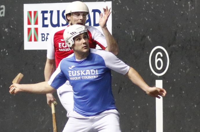 Xabier Ibargaray, en un lance de la final del Individual de 2019, que ganó a Gaubeka.