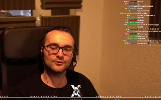 El Xokas, durante su directo en Twitch. El Xokas, durante su directo en Twitch.