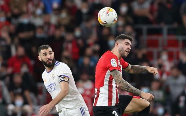 Unai Nuñez ante Benzema Unai Nuñez ante Benzema
