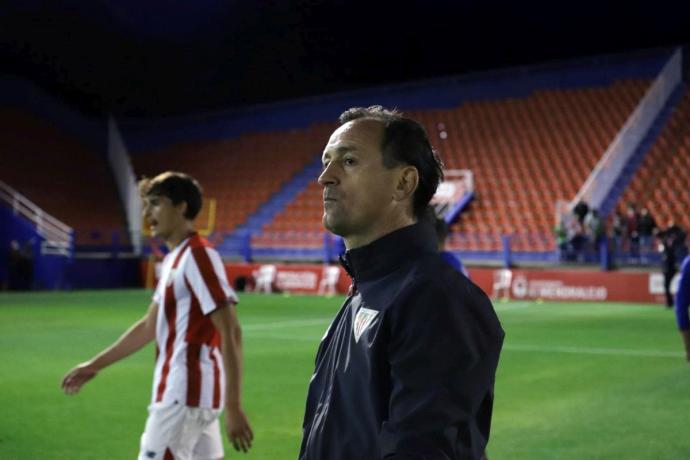 Joseba Etxeberria, en un partido con el Bilbao Athletic