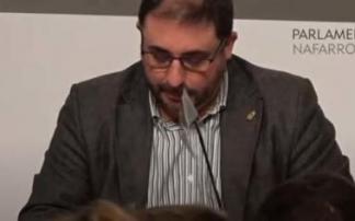 Unai Hualde durante la presentación del libro