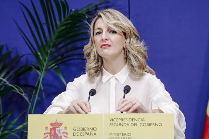 La ministra de Trabajo, Yolanda Díaz.
