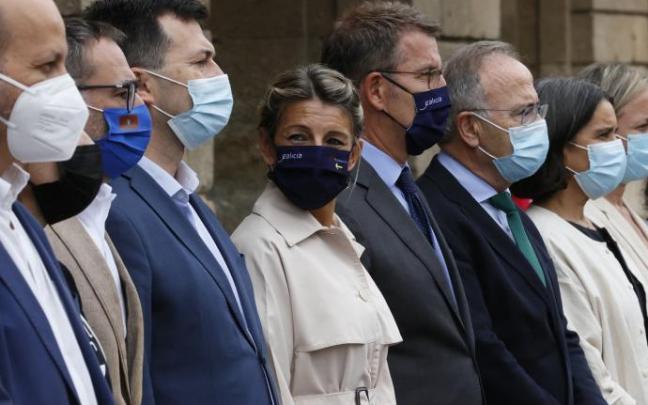 El presidente de la Xunta de Galicia, Alberto Núñez Feijóo, y la vicepresidenta segunda del Gobierno, Yolanda Díaz. El presidente de la Xunta de Galicia, Alberto Núñez Feijóo, y la vicepresidenta segunda del Gobierno, Yolanda Díaz.