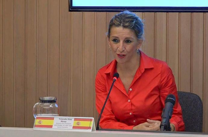 Yolanda Díaz quiere que se aclare el contenido de la reforma laboral en una reunión con Economía