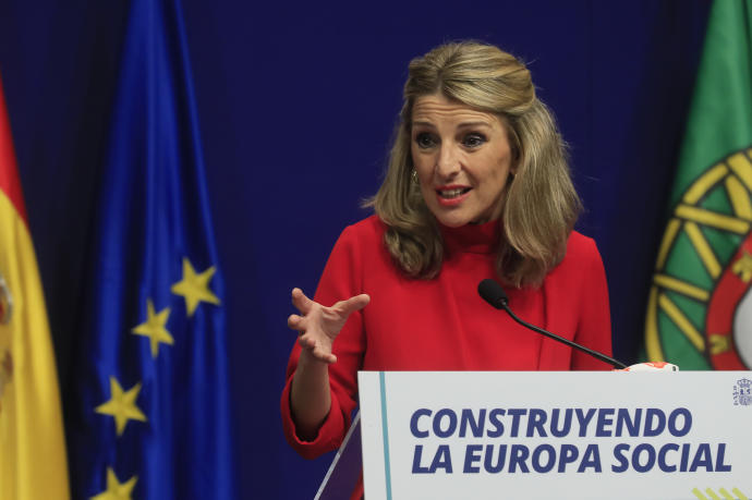 Yolanda Díaz marca con Pedro Sánchez por el plan de Marruecos.