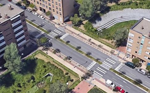 Recreación de la remodelación de la Avenida de la Ilustración, dentro del plan de supermanzanas de Zabalgana