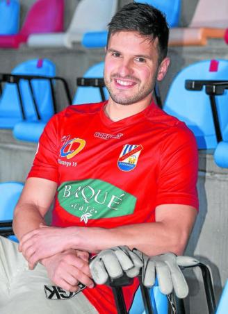 Andoni Errasti, antes de un entrenamiento en Tabira. Foto: José Mari Martínez