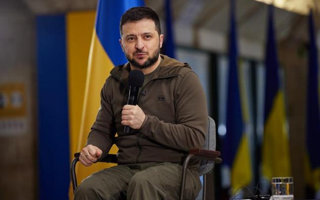 El presidente de Ucrania, Volodimir Zelenski. El presidente de Ucrania, Volodimir Zelenski.