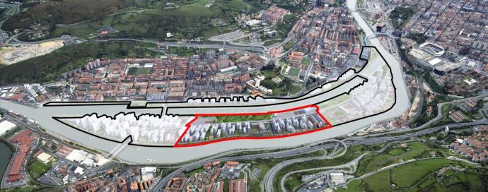 Iniciada la urbanización en las puntas de la isla y la franja del canal de Deusto, resta por acometer el proceso en la zona central