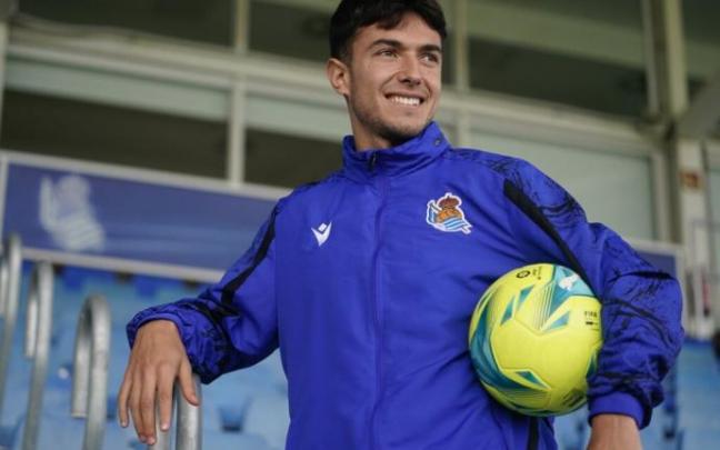 Martín Zubimendi, en Zubieta, durante la entrevista