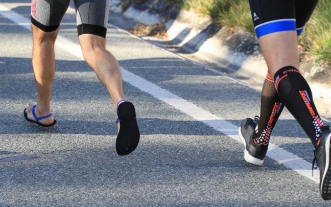 Imagen de detalle de las chanclas