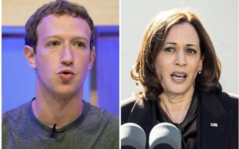 Zuckerberg y Harris. Zuckerberg y Harris.