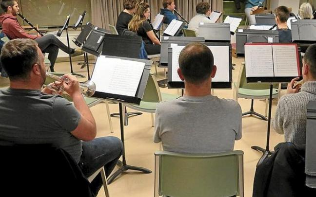 Musikariak, asteleheneko entseguan. Argazkia: A.Z.