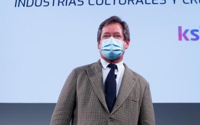 Bingen Zupiria, durante el acto en el que ha participado este jueves.